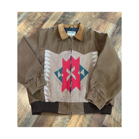 Vintage Pioneer Wear Western Aztec USA Jacket Size XL
